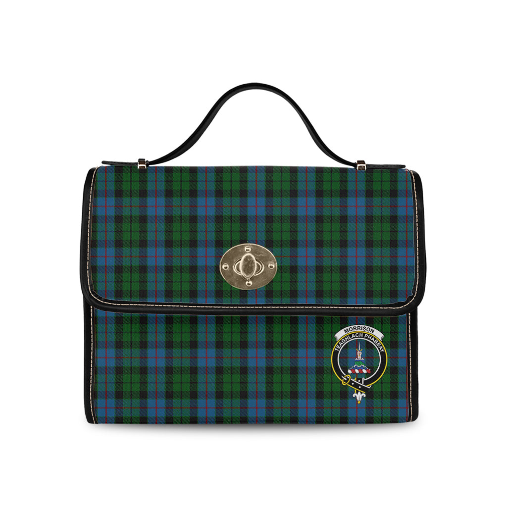 morrison-society-tartan-leather-strap-waterproof-canvas-bag-with-family-crest