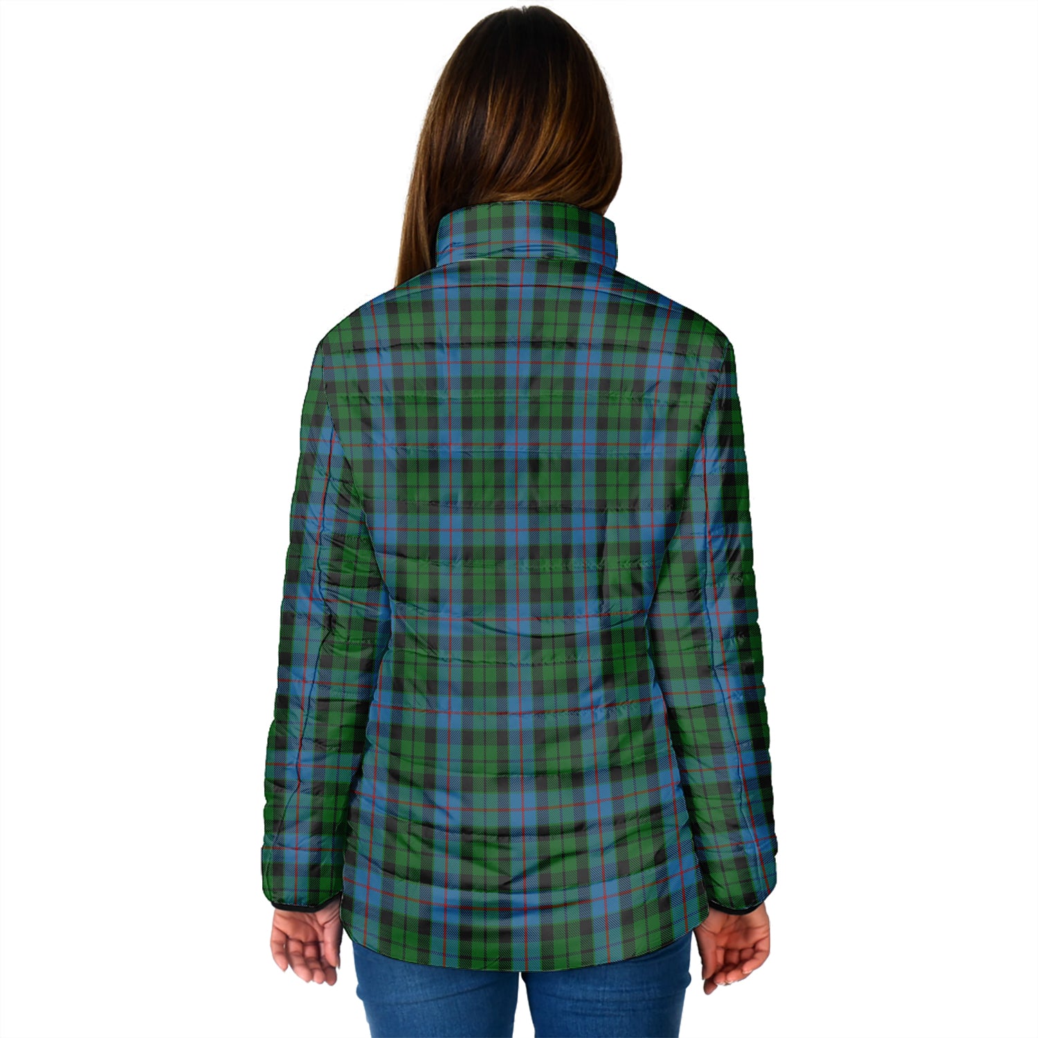 Morrison Society Tartan Padded Jacket with Family Crest - Tartan Vibes Clothing