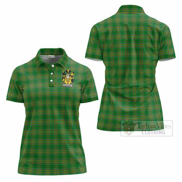 Mortimer Irish Clan Tartan Women's Polo Shirt with Coat of Arms - Tartan Vibes Clothing