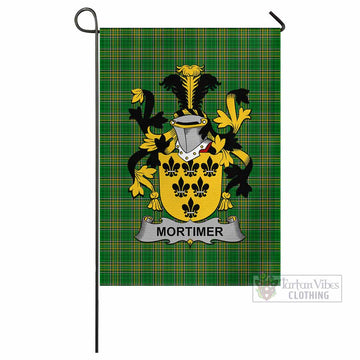 Mortimer Irish Clan Tartan Flag with Coat of Arms