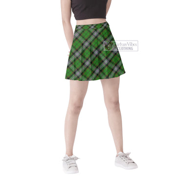 Moss Tartan Women's Plated Mini Skirt Cross Style Female - Tartan Vibes Clothing