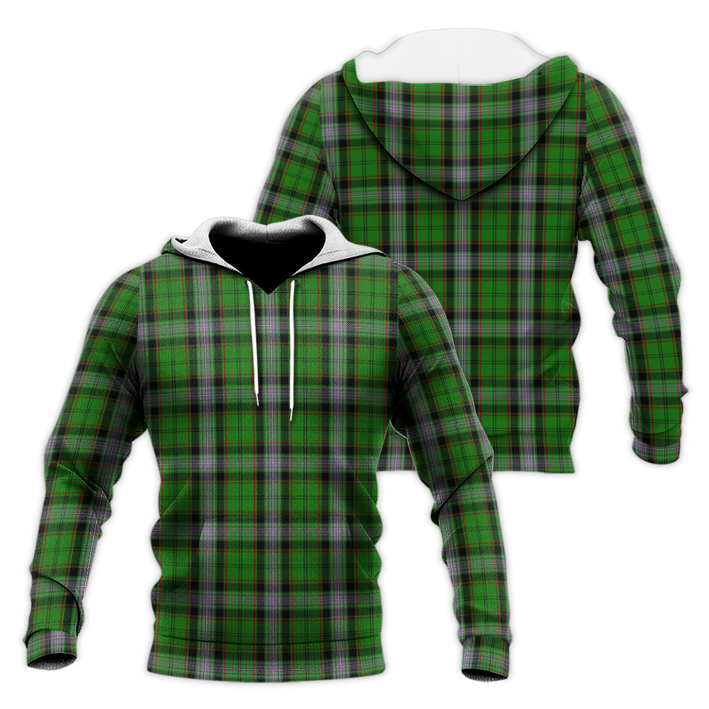 Moss Tartan Knitted Hoodie Unisex - Tartan Vibes Clothing