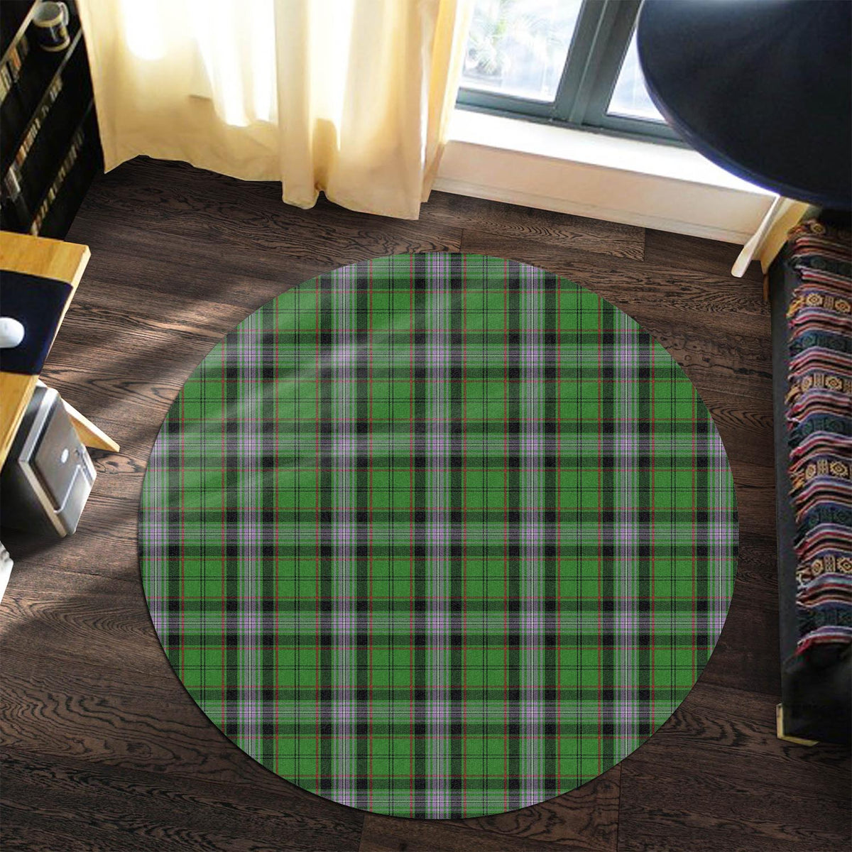 Moss Tartan Round Rug Premium Round Rug - Tartan Vibes Clothing