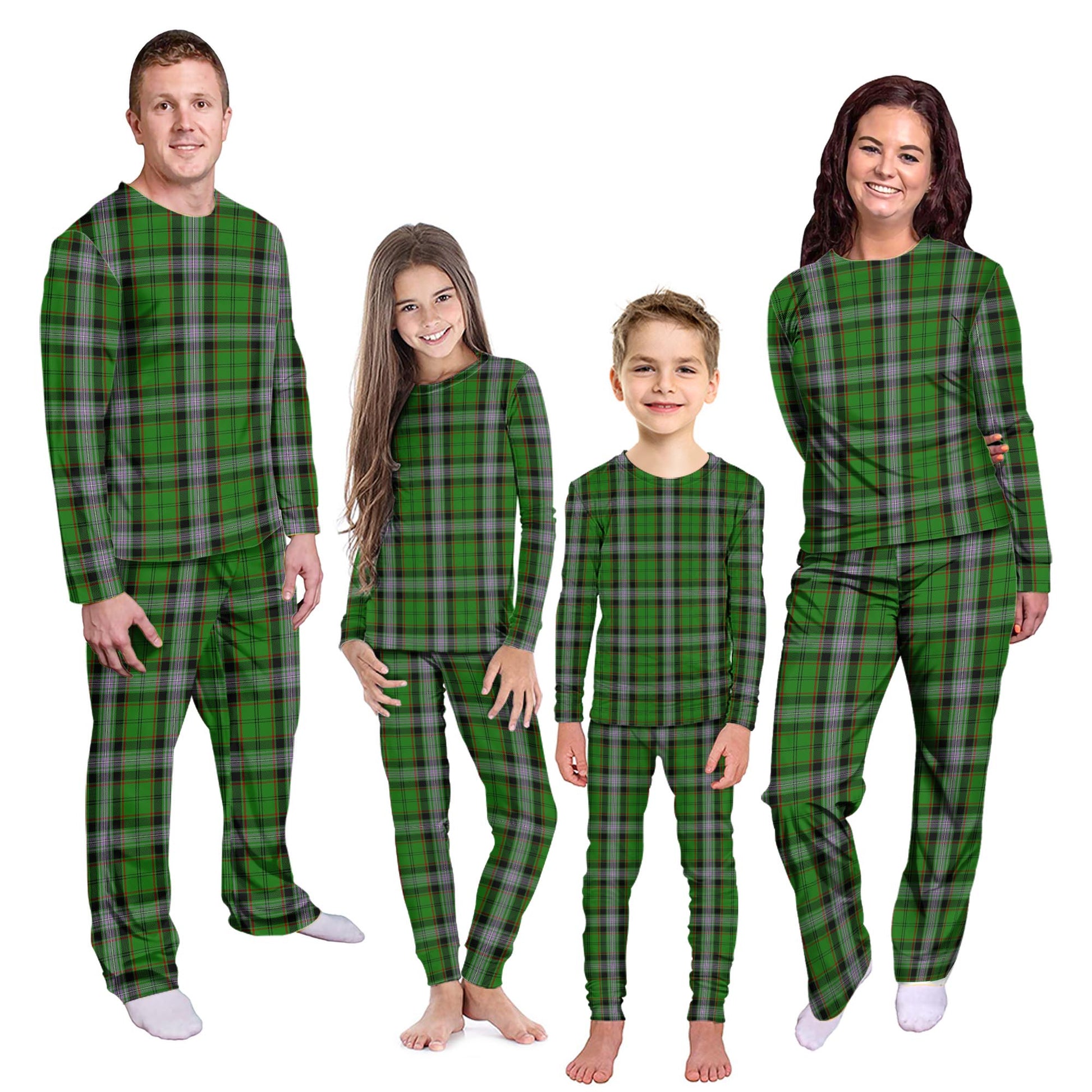 Moss Tartan Pajamas Family Set Kid - Tartan Vibes Clothing