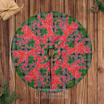 Moss Tartan Christmas Tree Skirt Lion Rampant Style Casual Tree Skirts - Tartan Vibes Clothing
