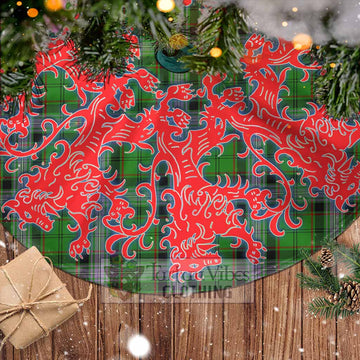 Moss Tartan Christmas Tree Skirt Lion Rampant Style - Tartan Vibes Clothing