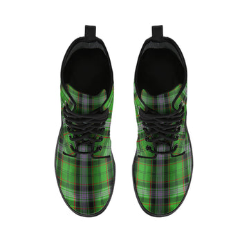 Moss Tartan Leather Boots