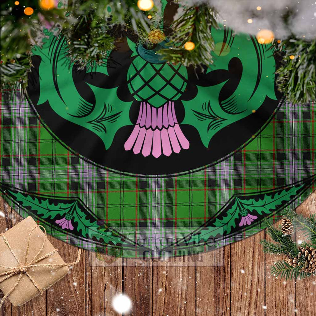 Moss Tartan Christmas Tree Skirt Scottish Thistle Style - Tartan Vibes Clothing