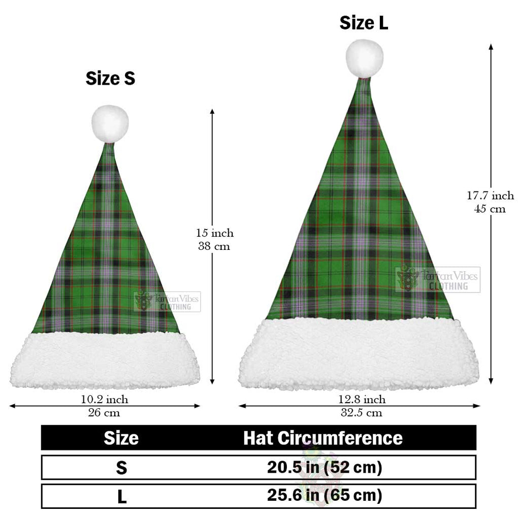 Moss Tartan Christmas Santa Hats Christmas Hat L 25.6in (65cm) - Tartan Vibes Clothing
