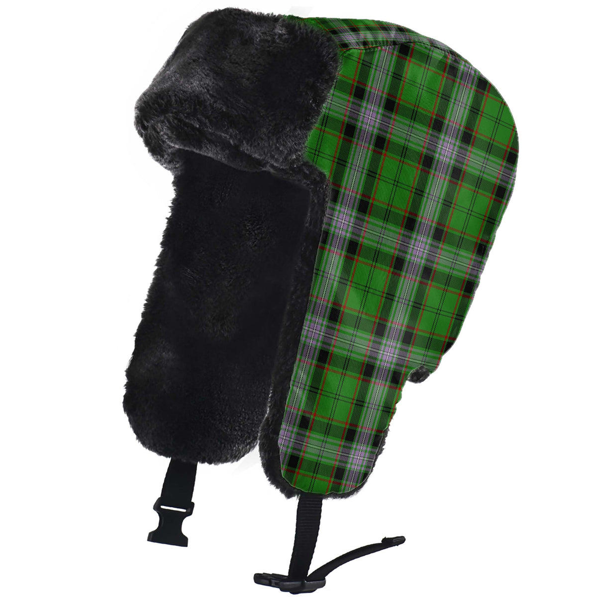 Moss Tartan Winter Trapper Hat - Tartan Vibes Clothing