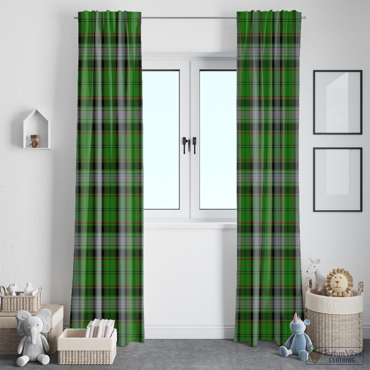 Moss Tartan Window Curtain - Tartan Vibes Clothing