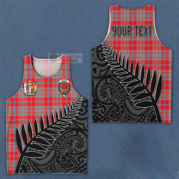 Moubray Crest Tartan Men's Tank Top with New Zealand Silver Fern Half Style Men - Tartan Vibes Clothing