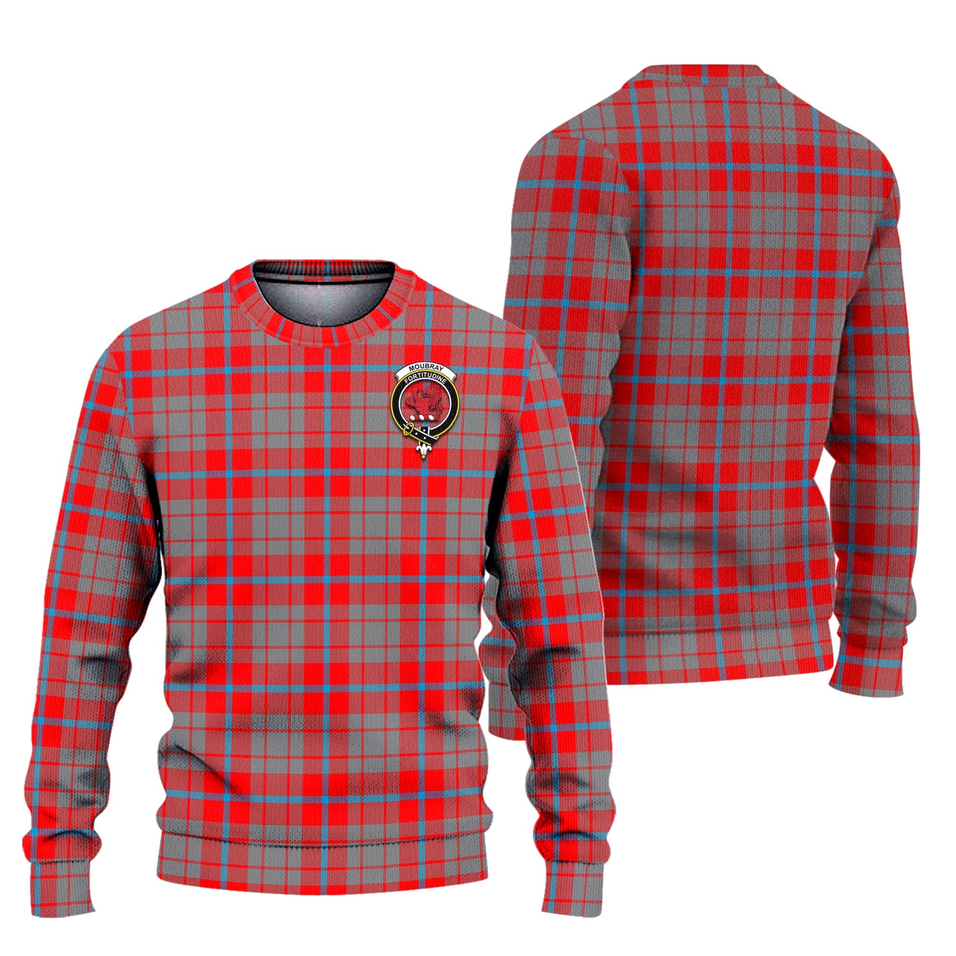 Moubray Tartan Knitted Sweater with Family Crest Unisex - Tartanvibesclothing