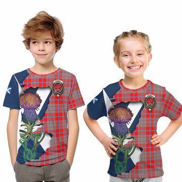 Moubray Tartan Family Crest Kid T-Shirt Scottish Thistle Celtic Inspired Youth XL Size14 - Tartan Vibes Clothing