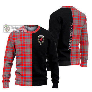 Moubray Tartan Ugly Sweater with Family Crest and Half Of Me Style