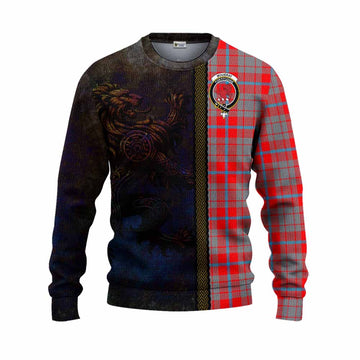 Moubray Tartan Family Crest Knitted Sweater Alba Gu Brath Be Brave Lion Ancient Style Unisex - Tartan Vibes Clothing