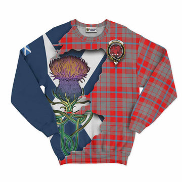 Moubray Tartan Family Crest Sweatshirt Scottish Thistle Celtic Inspired Unisex - Tartan Vibes Clothing