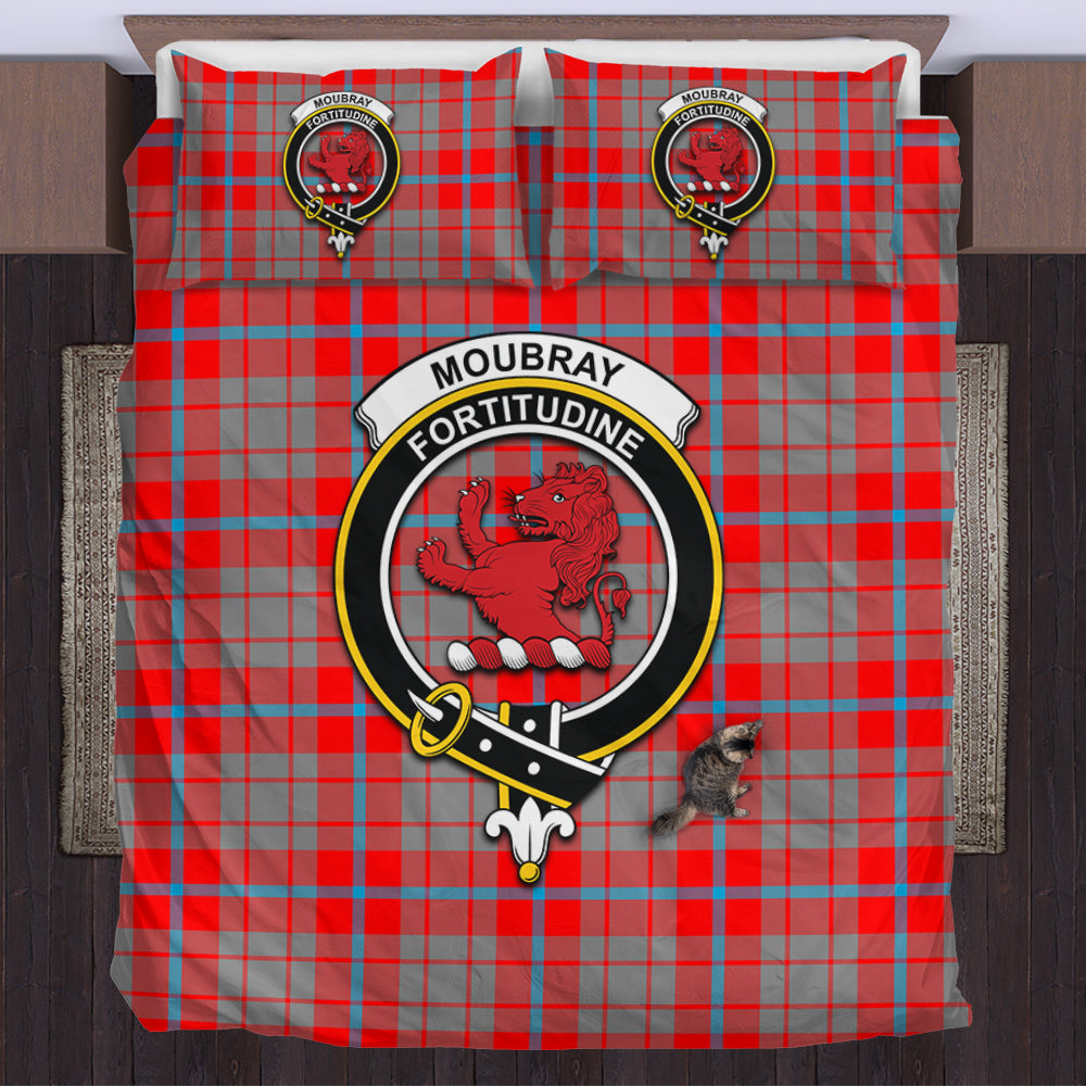 Moubray Tartan Bedding Set with Family Crest UK Bedding Set - Tartan Vibes Clothing