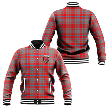 Moubray Tartan Baseball Jacket with Family Crest