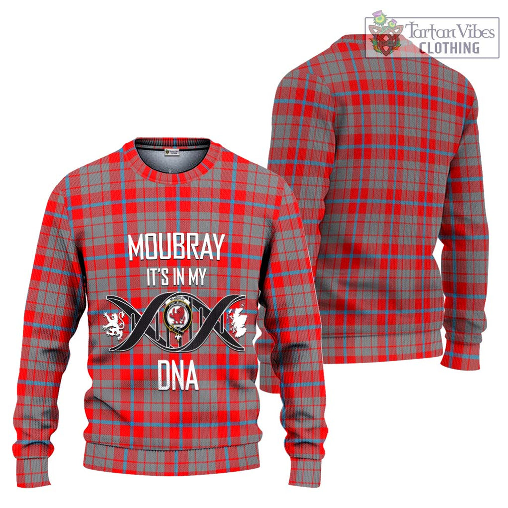 Moubray Tartan Knitted Sweater with Family Crest DNA In Me Style Unisex - Tartanvibesclothing Shop