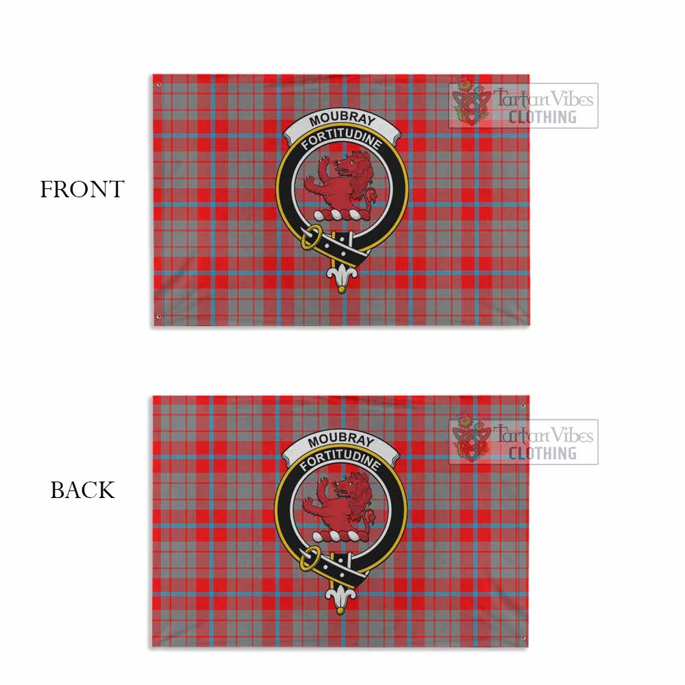 Moubray Tartan House Flag with Family Crest - Tartan Vibes Clothing