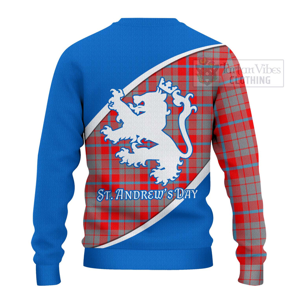 Tartan Vibes Clothing Moubray Family Crest Tartan Knitted Sweater Celebrate Saint Andrew's Day in Style