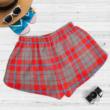 Moubray Tartan Womens Shorts with Family Crest - Tartan Vibes Clothing