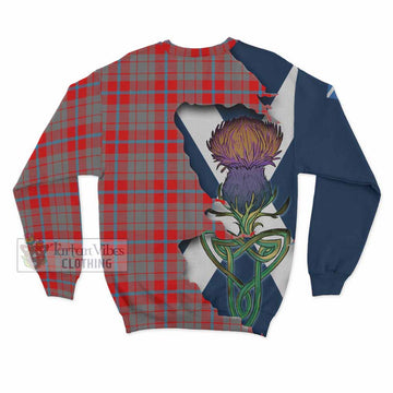 Moubray Tartan Family Crest Sweatshirt Scottish Thistle Celtic Inspired - Tartan Vibes Clothing