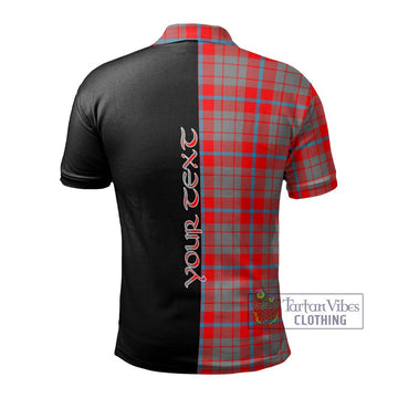 Moubray Tartan Polo Shirt with Family Crest and Half Of Me Style - Tartan Vibes Clothing