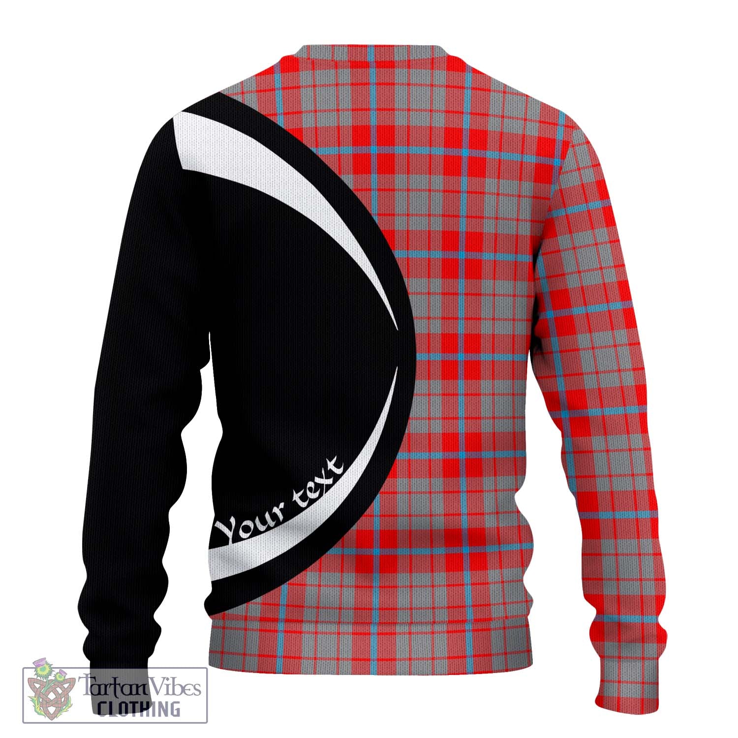 Moubray Tartan Knitted Sweater with Family Crest Circle Style - Tartan Vibes Clothing