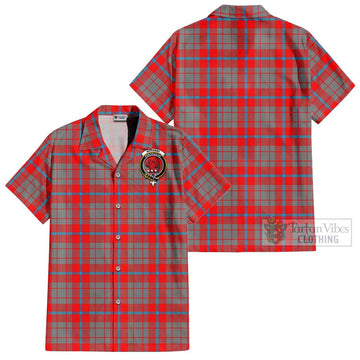 Moubray Tartan Cotton Hawaiian Shirt with Family Crest