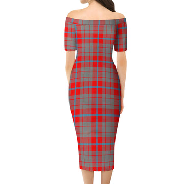 Moubray Tartan Off Shoulder Lady Dress - Tartan Vibes Clothing