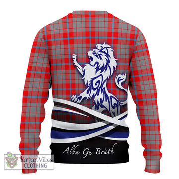 Moubray Tartan Ugly Sweater with Alba Gu Brath Regal Lion Emblem