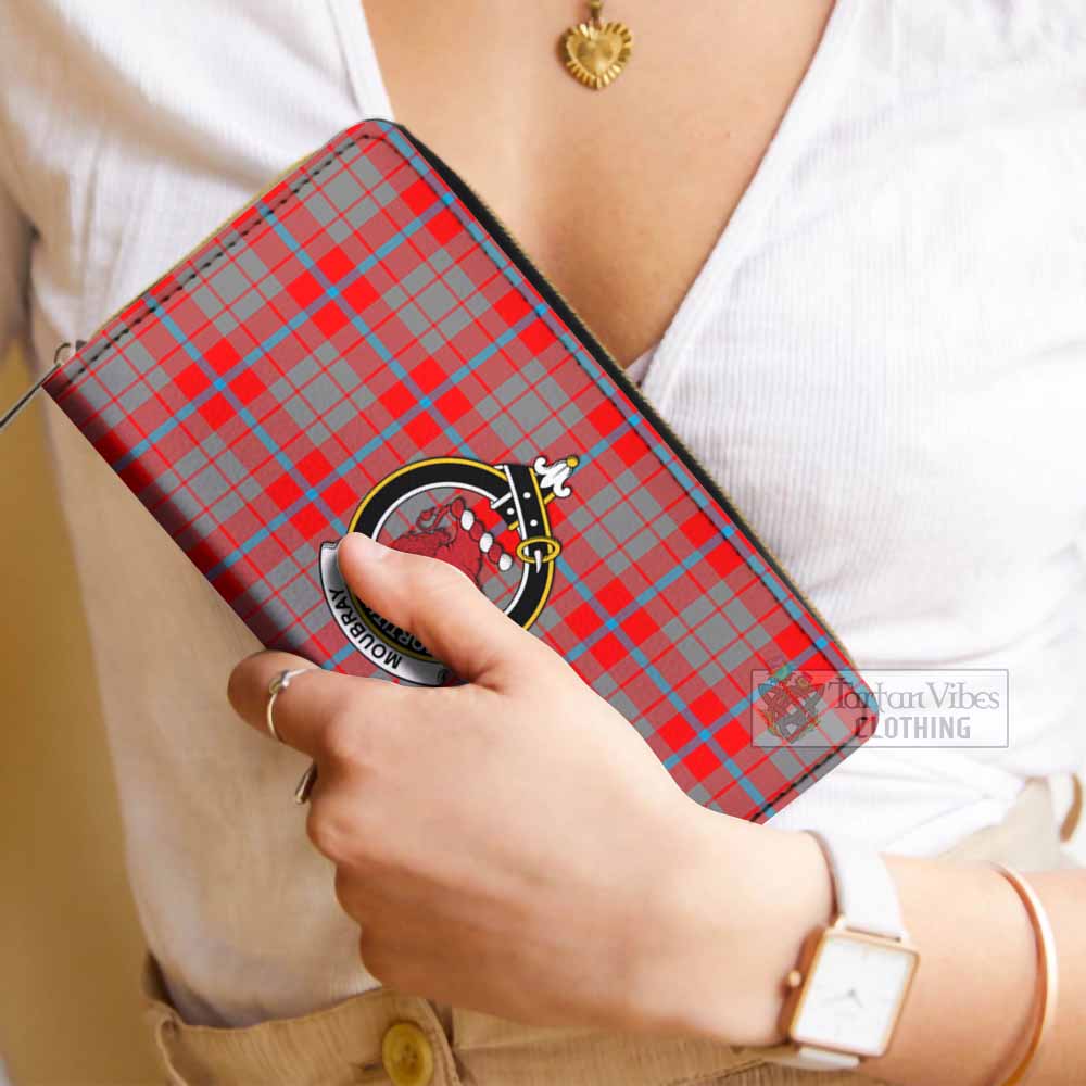 Moubray Tartan Women's Leather Wallet with Family Crest - Tartan Vibes Clothing
