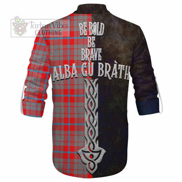 Moubray Tartan Family Crest Ghillie Kilt Shirt Alba Gu Brath Be Brave Lion Ancient Style - Tartan Vibes Clothing