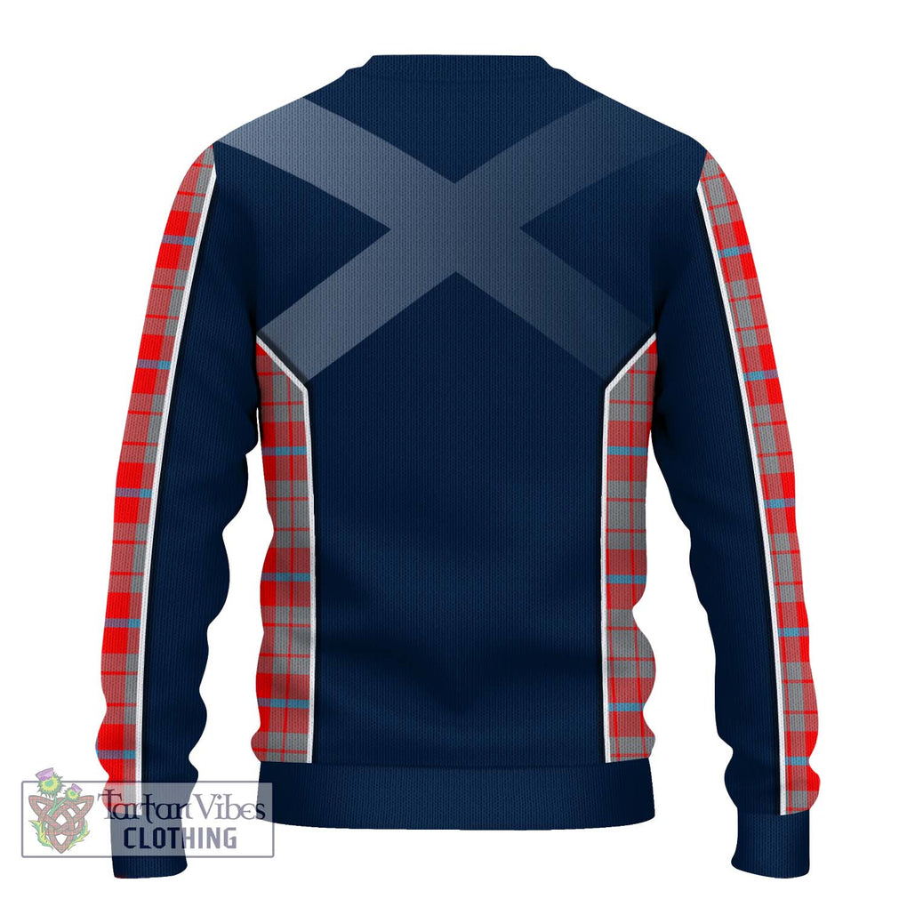 Moubray Tartan Knitted Sweater with Family Crest and Lion Rampant Vibes Sport Style - Tartan Vibes Clothing