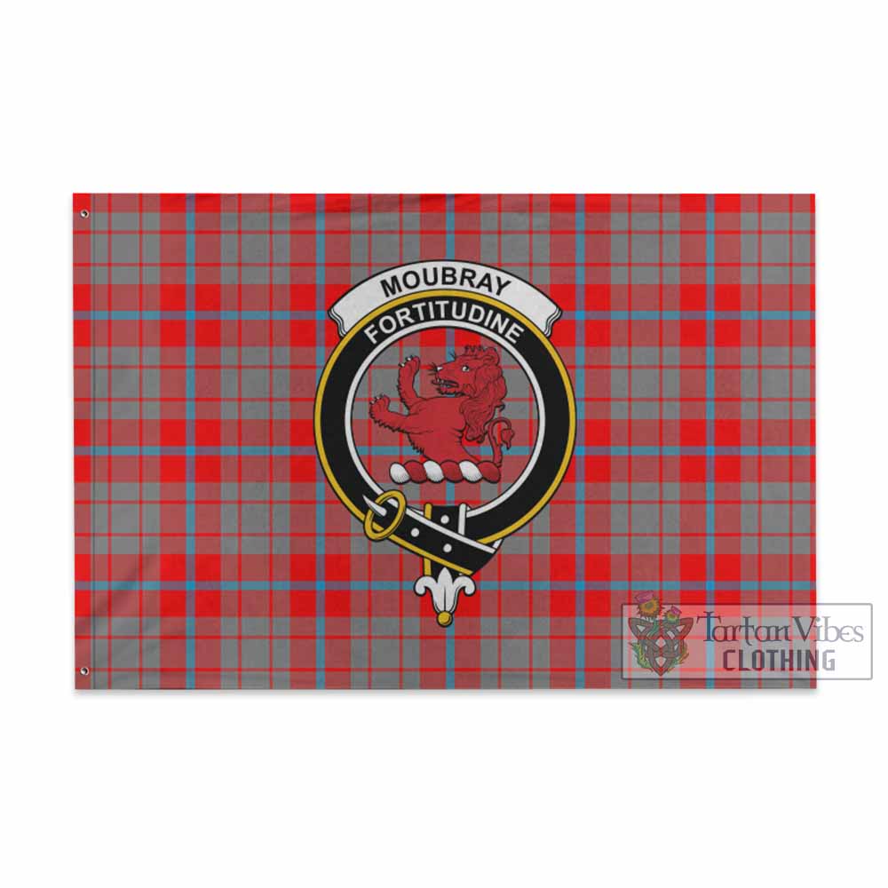 Moubray Tartan House Flag with Family Crest - Tartan Vibes Clothing