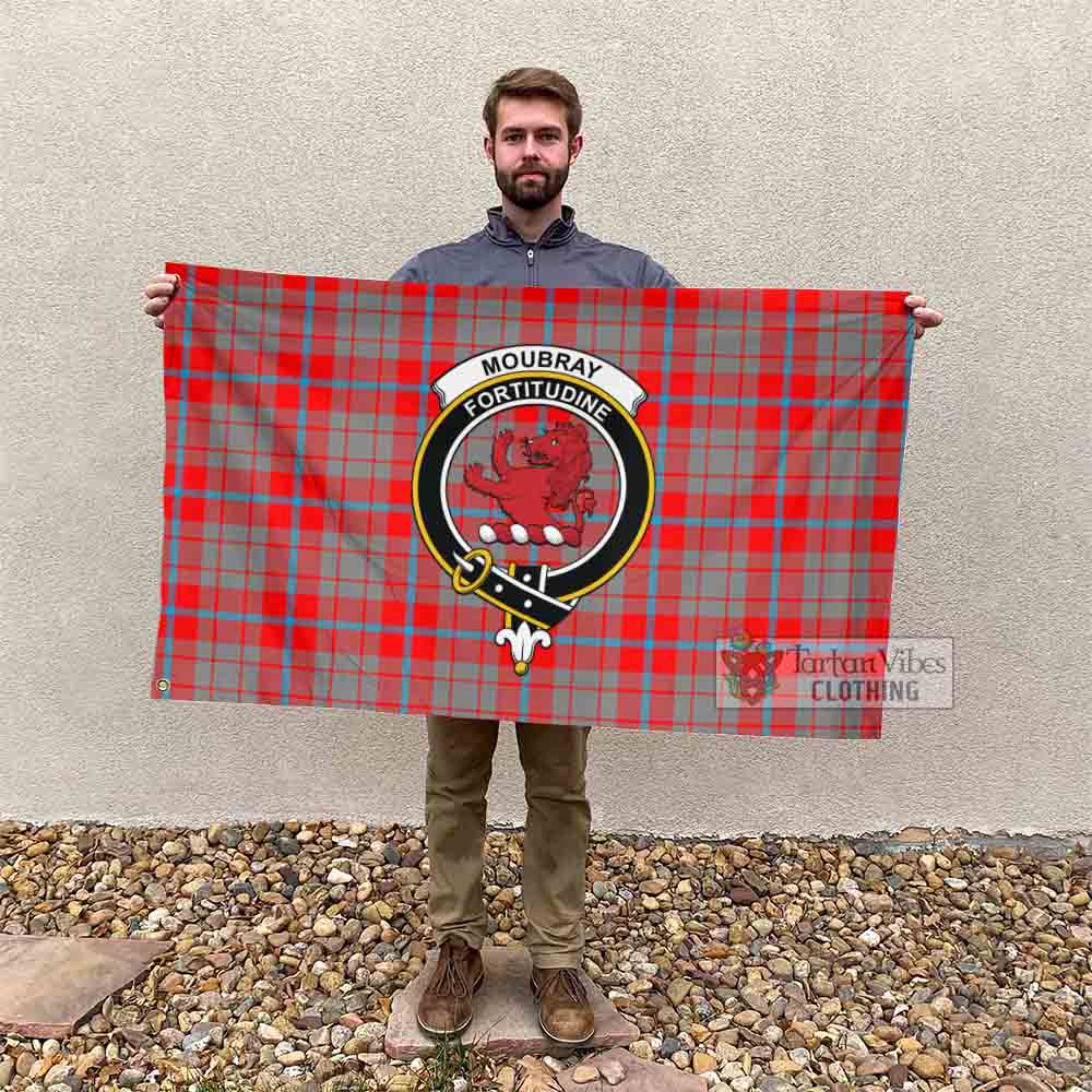 Moubray Tartan House Flag with Family Crest - Tartan Vibes Clothing