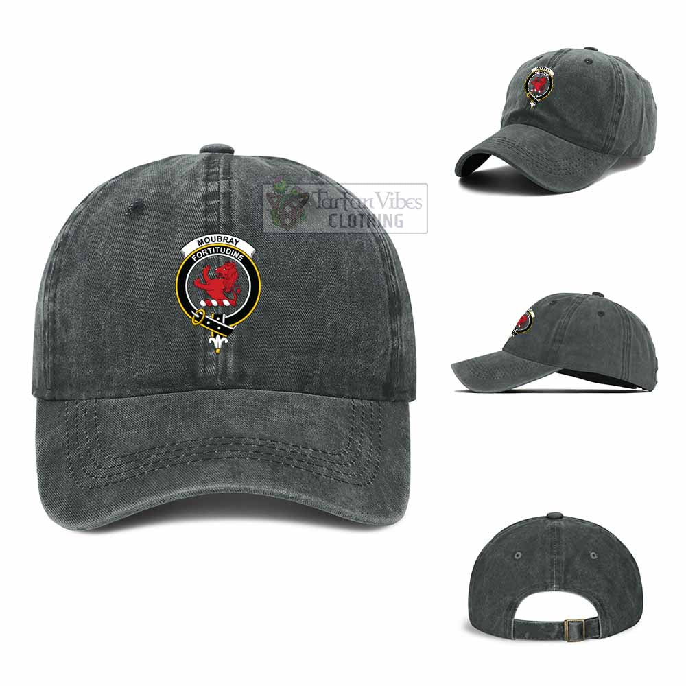 Moubray Family Crest Denim Baseball Cap - 2D-tartanvibesclothing