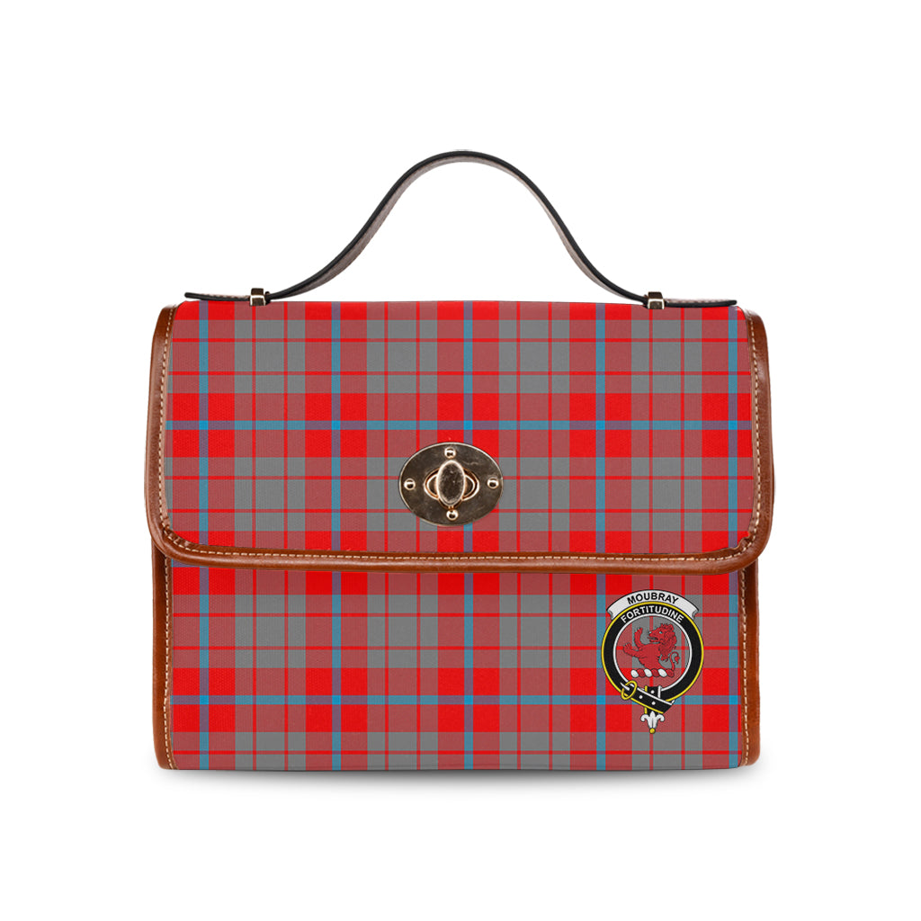 Moubray Tartan Waterproof Canvas Bag with Family Crest - Tartan Vibes Clothing