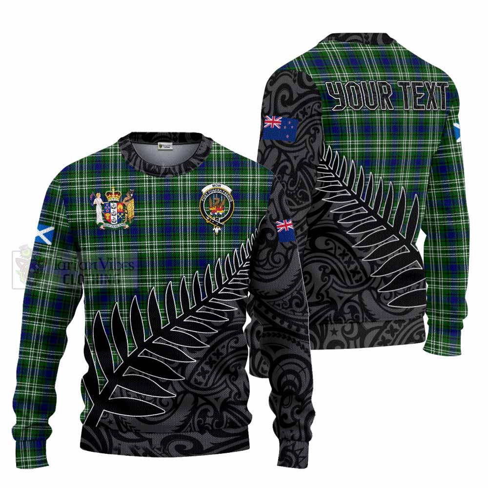 Tartan Vibes Clothing Mow Crest Tartan Knitted Sweater with New Zealand Silver Fern Half Style