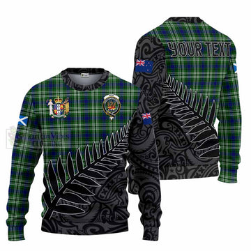 Mow Crest Tartan Knitted Sweater with New Zealand Silver Fern Half Style