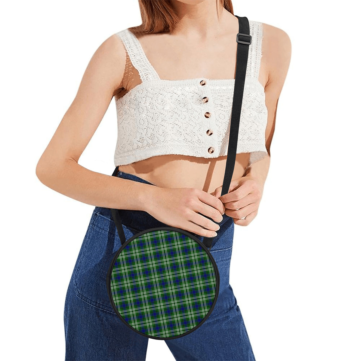 Mow Tartan Round Satchel Bags One Size 9*9*2.7 inch - Tartan Vibes Clothing