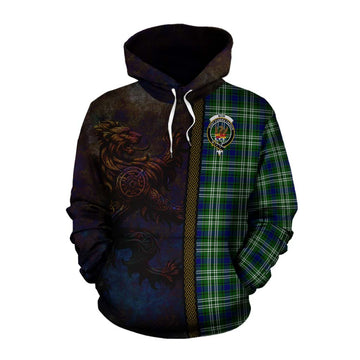 Mow Tartan Family Crest Cotton Hoodie Alba Gu Brath Be Brave Lion Ancient Style Pullover Hoodie XS - Tartan Vibes Clothing