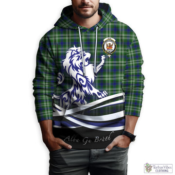 Mow Tartan Hoodie with Alba Gu Brath Regal Lion Emblem Zip Hoodie - Tartan Vibes Clothing