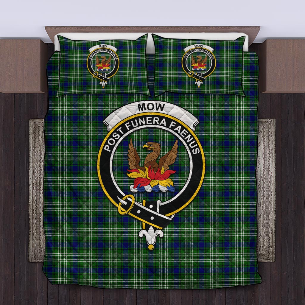 Mow Tartan Quilt Bed Set with Family Crest King - Tartan Vibes Clothing