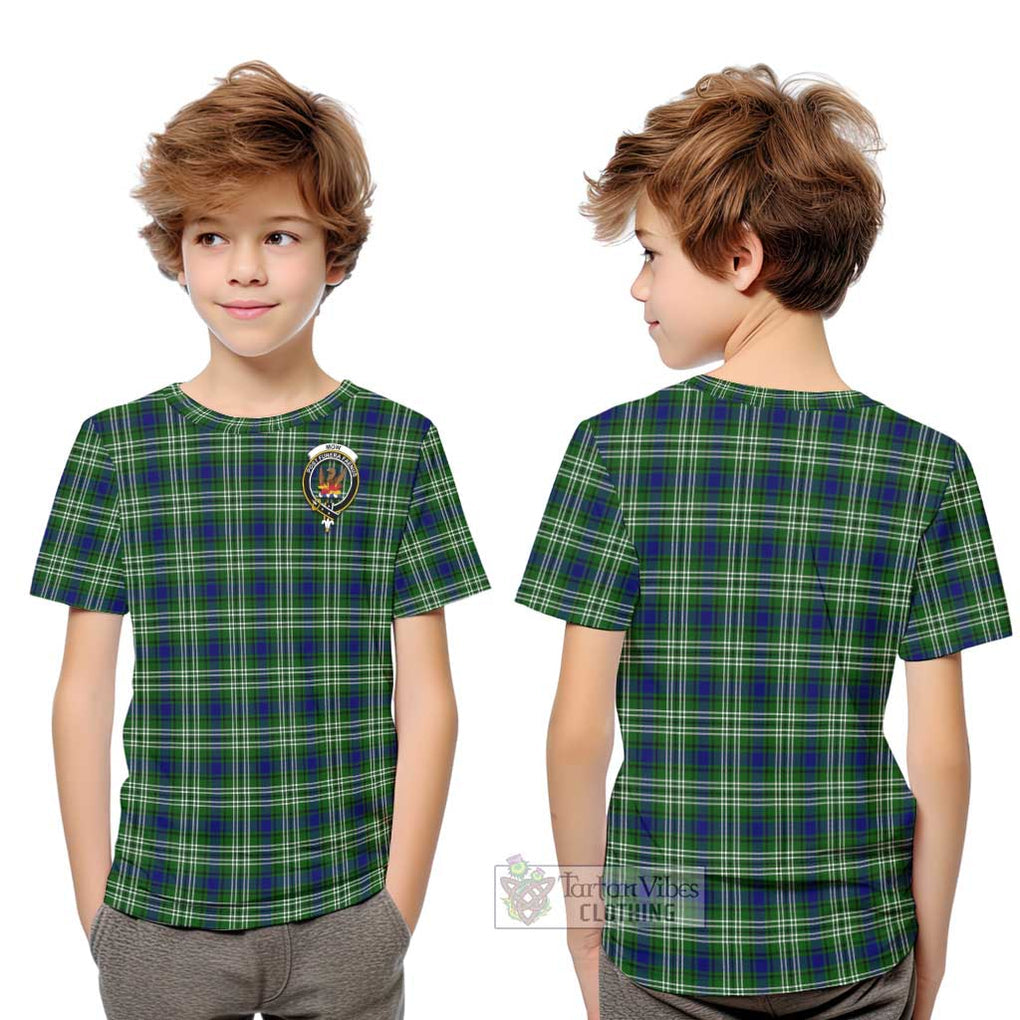 Mow Tartan Kid T-Shirt with Family Crest Youth XL Size14 - Tartan Vibes Clothing