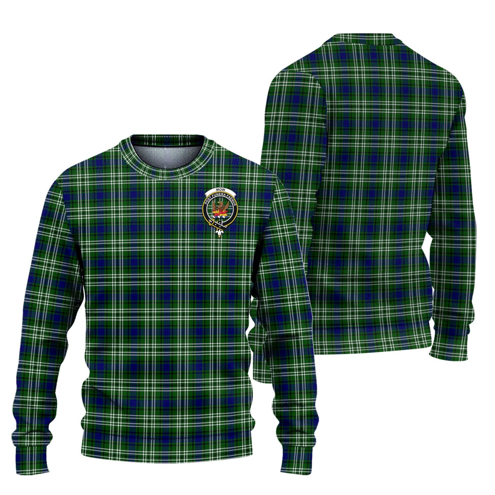 Mow Tartan Knitted Sweater with Family Crest Unisex - Tartanvibesclothing