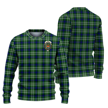 Mow Tartan Ugly Sweater with Family Crest