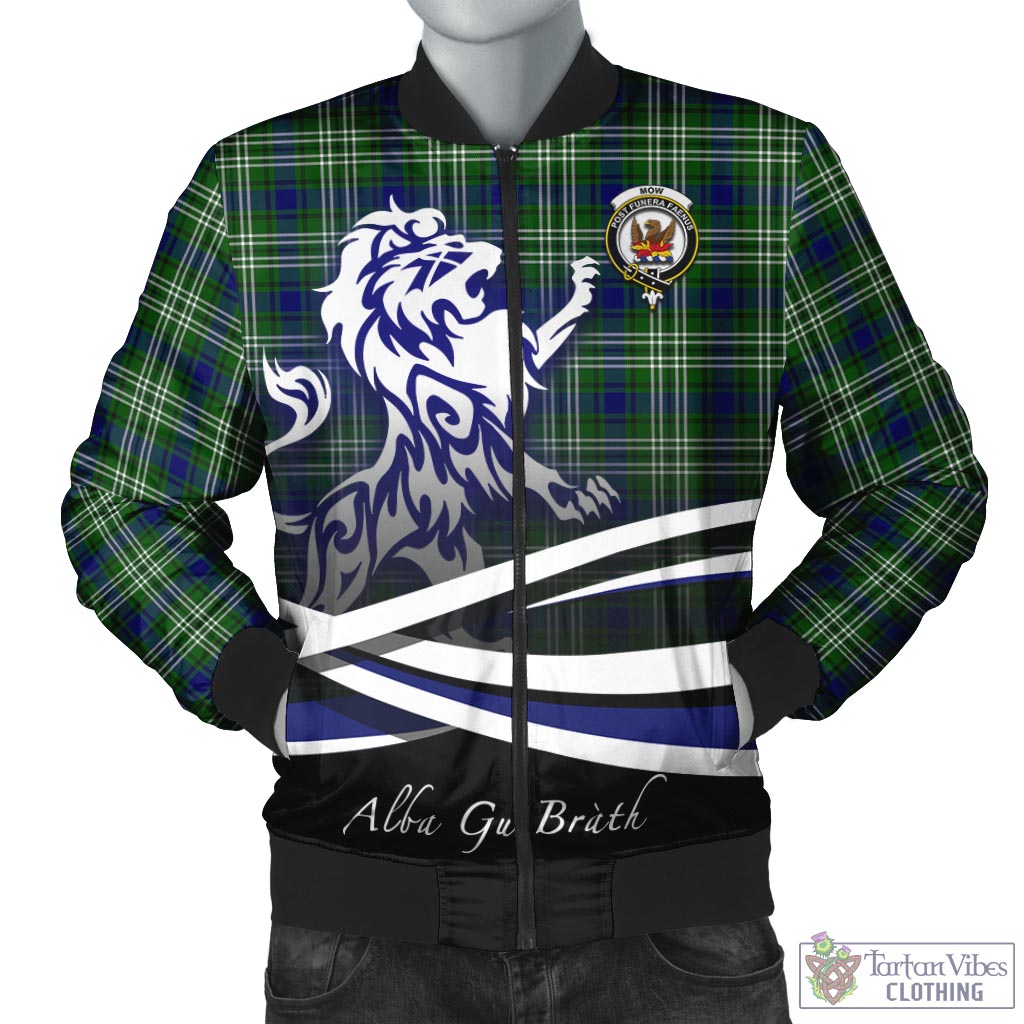 Mow Tartan Bomber Jacket with Alba Gu Brath Regal Lion Emblem Unisex - Tartan Vibes Clothing